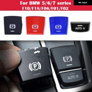BMW 5/6/7シリーズ F10/F18/F06/F01/F02 電子ハンドブレーキ P ボタン AUTO パネル プラスチック 製 ブラックキャップスイッチ - Section　A　black