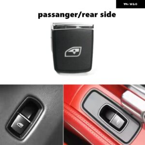 ウィンドウスイッチ ボタン キャップカバー 運転席側 マスター側 ポルシェ パナメーラ / カイエン 2010-2016 マカン 2014-2018 - 1Pc Passenger side