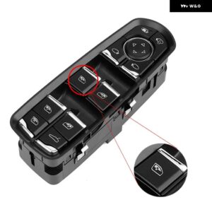 ウィンドウスイッチ ボタン キャップカバー 運転席側 マスター側 ポルシェ パナメーラ / カイエン 2010-2016 マカン 2014-2018 - NO.1 Button