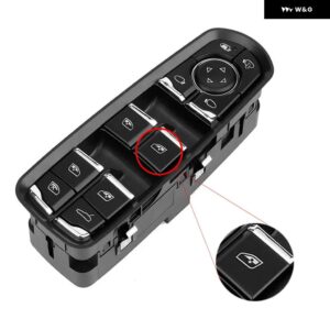 ウィンドウスイッチ ボタン キャップカバー 運転席側 マスター側 ポルシェ パナメーラ / カイエン 2010-2016 マカン 2014-2018 - NO.2 Button