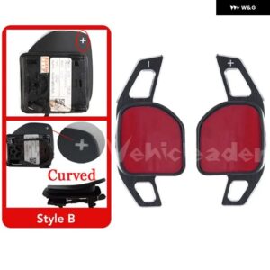 アウディ A3 8P 8V A4 B8 A5 A6 C7 A7 A8 Q3 Q5 Q7 S3 S5 S6 S7 SQ5 TT DSG 車用 ステアリングホイール シフト パドル エクステンション シフト ステッカー - black