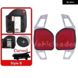 アウディ A3 8P 8V A4 B8 A5 A6 C7 A7 A8 Q3 Q5 Q7 S3 S5 S6 S7 SQ5 TT DSG 車用 ステアリングホイール シフト パドル エクステンション シフト ステッカー - Silver