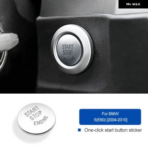 BMW 5シリーズ E60 2004-2010 ABS エアコン ボタン 装飾 カバー 自動車アクセサリー トリム カー スタイリング ステッカー - enginebutton　sticker