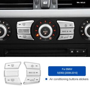 BMW 5シリーズ E60 2004-2010 ABS エアコン ボタン 装飾 カバー 自動車アクセサリー トリム カー スタイリング ステッカー - b