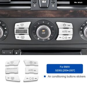 BMW 5シリーズ E60 2004-2010 ABS エアコン ボタン 装飾 カバー 自動車アクセサリー トリム カー スタイリング ステッカー - a