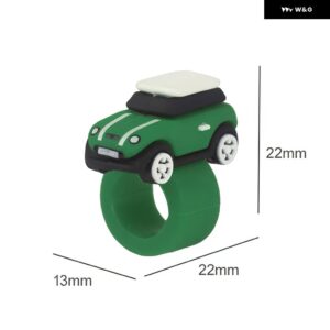 シリコン 汎用 ミニクーパーF55 F56 F60 R55 R56 R60 R61アクセサリー ステッカー 車AC CDノブスタートストップ ボタン リングカバー - F