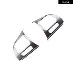 VW GOLF MK6 PASSAT B7 CC EOS TIGUAN JETTA TOURAN SHARAN CADDY ステアリングホイール スイッチ パネル スパンコール トリム - Silver