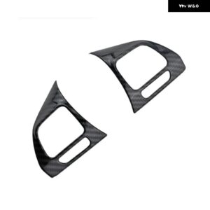 VW GOLF MK6 PASSAT B7 CC EOS TIGUAN JETTA TOURAN SHARAN CADDY ステアリングホイール スイッチ パネル スパンコール トリム - carbon fiber