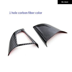 シボレー クルーズ セダン ハッチバック 2009 - 2015 トラック ス クロームアクセサリー カー ステアリングホイール カバー トリム ステッカー - 1 hole carbon fiber