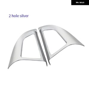 シボレー クルーズ セダン ハッチバック 2009 - 2015 トラック ス クロームアクセサリー カー ステアリングホイール カバー トリム ステッカー - 2 hole silver