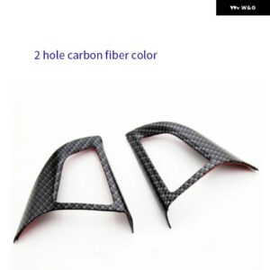 シボレー クルーズ セダン ハッチバック 2009 - 2015 トラック ス クロームアクセサリー カー ステアリングホイール カバー トリム ステッカー - 2 hole carbon fiber