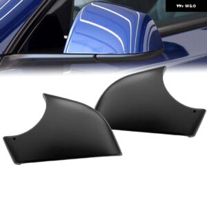 サイドバックミラー ローボトムベース テスラ モデルY 2020-2023 ブラック 外装 ドアウィングミラー ホルダー 交換用 8202102 8202202 - Left Side