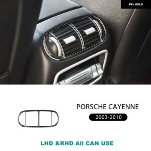 ARMEST ボックス リアベント ポルシェ カイエン 2003-10 リアルソフトカーボン ステッカー インテリア トリム - black