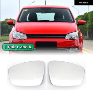 VW ポロ V 6R 6C 2009-2017 車 左 右 リアビュー サイド ウィング ミラー ガラス 加熱 外装 パーツ 広角 リアビュー - 1 right and 1 Left