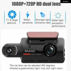 デュアルレンズ ダッシュカム 車載DVR フロントイン カメラ ビデオドライビングレコーダー パーキング ナイトビジョン Gセンサー 1080P