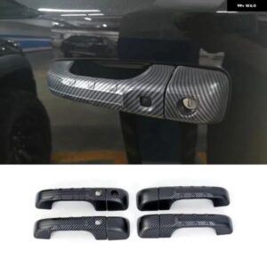 ダッジ ラム TRX 1500 2023 2024 車 外装 ドアハンドル カバー キャップ スマートキーホール トリム 付き スペアパーツ ABS カーボン