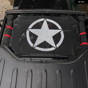 ECLIPSE サンシェード - ブラックメッシュ 2007-2018 JEEP WRANGLER JK JKU 2-4ドア サンシェード トップネットカバー ブラックルーフメッシュ