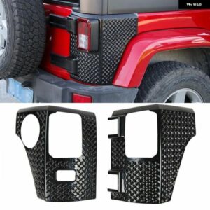 ABS リアコーナーアーマー テールライト カバー ガード トリム ジープ ラングラー JK 2007-2010 2011 2013 - 17 カーアクセサリー