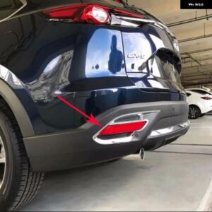 マツダ CX-9 CX9 2016 2017 2018 ABS クローム アクセサリー 外側 外装 リア テール フォグランプ カバー トリム 2個