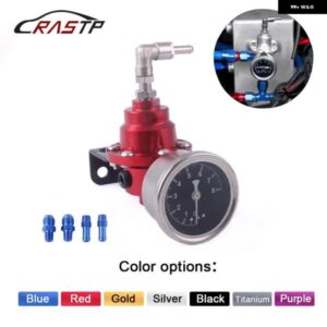 汎用 調整式燃料圧力レギュレーター トメイタイプ ゲージと説明書付き AN6 1/8NPT RS-FRG003