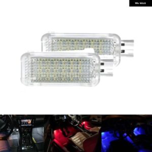 2個 LED 車用 足元通路ライト アウディ A3 A4 A5 A6 フォルクスワーゲン ゴルフ 4/5/6 シュコダ オクタヴィア ファビア ホワイト ブルー レッド