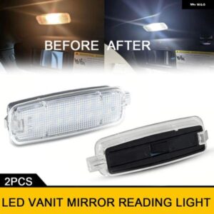 2X LED インテリア サン バイザー ライトヘッド読書ドームランプ アウディ A3 S3 RS3 A4 S4 A5 S5 A6 A7 A8 S8 Q5 8R TT TTS 8J 6000K