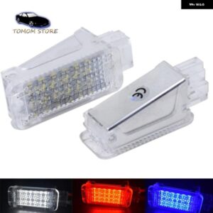 HOPSTYLING 2個 18SMD LED 車ドアカーテシライト オートフットウェル/ トランク ランプライト アウディ A4 A6 Q7 Q5 VW SKODA ホワイト レッド ブルー