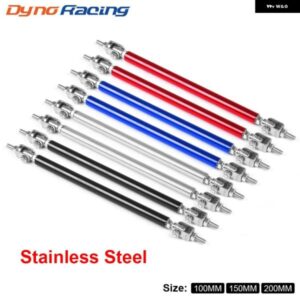 ステンレス 製 バンパー リップ調整フロントストラットスプリッターロッドタイ サポート バー 100MM 150MM 200MM