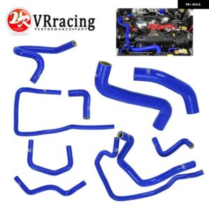 ブルーイエロー 10個入り シリコン ラジエーター ホースキット スバル インプレッサ WRX/STI GDB EJ20 PQY VR-LX1803D-QY