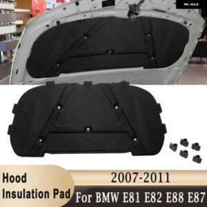 車用フロント エンジン フード断熱コットン パッド ヒート防音マットカバー BMW E81 E82 E88 E87 120I 128I 130I 135I 2007-2011