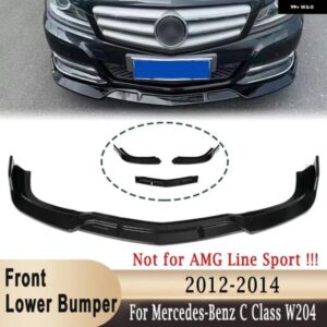 フロント バンパー スポイラー リップ メルセデス ベンツ C クラス W204 C180 C200 C250 C300 C350 2011-2014 バンパー アンダー ガード