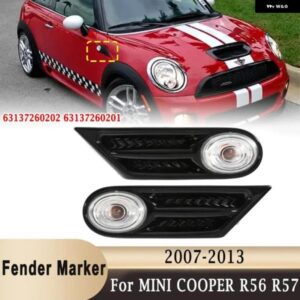 LED サイドフェンダーマーカー インジケーター ライト BMW MINI COOPER S R56 R57 R58 R59 2007-2013 OEM 63137260202 63137260201 交換用
