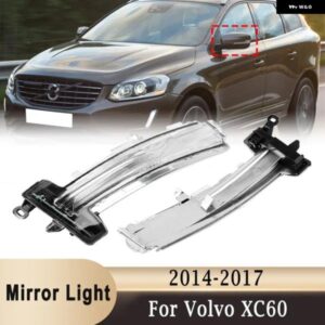車用バックミラー LEDライト リバースミラー ウィンカー インジケーター ランプ ボルボ XC60 2014-2017 31371878 31371879