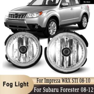 フロント フォグランプ 1ペア 電球 付き スバル フォレスター 2008-2012 インプレッサ WRX STI 2008-2010 55W バンパー フォグランプ クリアレンズ