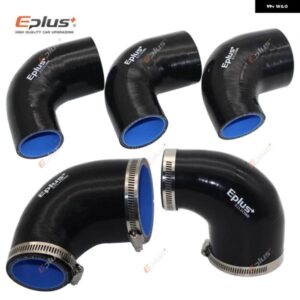 汎用 シリコン チューブ ホース 90度 大小コネクタ 車用インタークーラー ターボ吸気 パイプ カプラー ブラック マルチサイズ