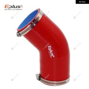 汎用 シリコン チューブ ホース 45度コネクタ 車用インタークーラー ターボ吸気 パイプ カプラー 赤 マルチサイズ