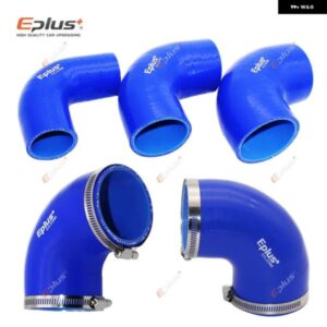 汎用 シリコン チューブ ホース 90度コネクタ 車用インタークーラー ターボ吸気 パイプ カプラー ブルー マルチサイズ