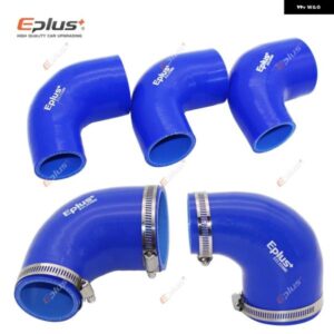 汎用 シリコン チューブ ホース 90度 大小コネクタ 車用インタークーラー ターボ吸気 パイプ カプラー ブルー マルチサイズ