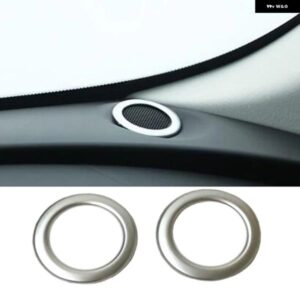 ジャガー F-PACE 2016 2017 2018 ABS マット ダッシュボード オーディオ ステレオ サウンド スピーカー リングカバー デコレーション トリム 2個