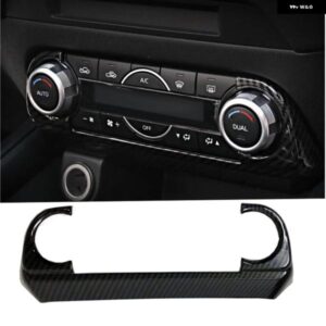 マツダ CX-5 CX5 KF 2017 2018 インテリア エアコン スイッチ カバー フロント コントロール パネル カーボン ルック カー スタイリング アクセサリー