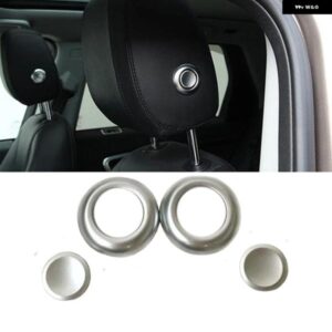 シートヘッドレストピロー調整ノブカバー トリム ヘッドレストスイッチ ボタン ステッカー キャップジャガーF-PACE 2016 2017 2018 カーアクセサリー