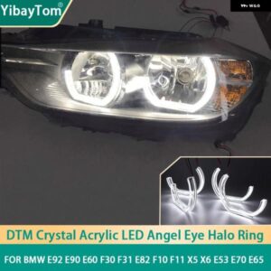 明LEDエンジェルアイ BMW E92 E90 E60 F30 F31 E82 F10 F11 X5 X6 E53 E70 E65 車用ライトアクセサリー 3D DTM スタイル アクリル