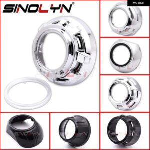 SINOLYN 2.5/3.0 ヘッドライト レンズ ダスト ベゼル シュラウド LED HID プロジェクターレンズ WST/HELLA 3R G5/KOITO Q5 ベゼル カーアクセサリー