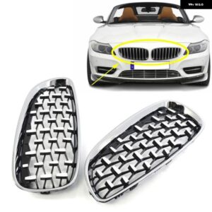 E89 クローム カーフロント キドニーメッシュ グリル ダイヤモンド メテオ スタイル グリル BMW E89 Z4 2009 - 16