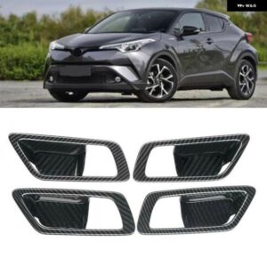 トヨタ CHR C-HR 2016 - 21 ABS カーボン インナー ドアハンドル ボウルカバー トリム カーアクセサリー 4個