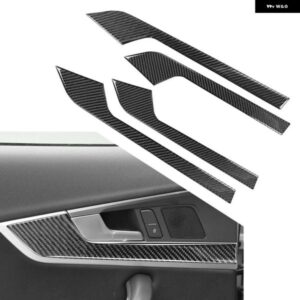 アウディ A4 B9 2017 - 20 カーボン インテリア ドアハンドル パネル カバー トリム カー ステッカー 4枚