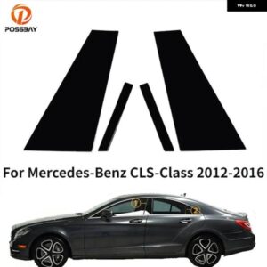 車窓柱ポストドア トリム カバー デカール ステッカー メルセデス ベンツ CLS クラス 2012 - 16 外装 アクセサリー