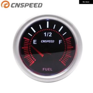 CNSPEED 12V 2インチ 52MM 自動車用燃料レベルゲージメーター 汎用 スモークレンズ 燃料センサー付き E-1/2-F 車用ゲージレベルゲージセンサー
