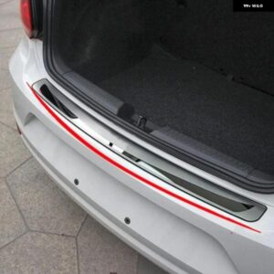 フォルクスワーゲン ポロ 2011-2018 アクセサリー カーリアガード リア バンパー カバー トリム ステンレス トランク ガードプレートカバー