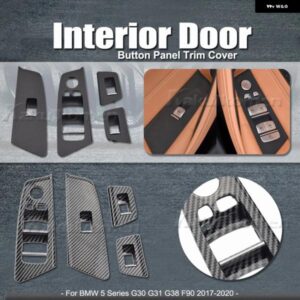 RHD インテリア カー フロント リア ドア ウィンドウ リフト スイッチ パネル カバー トリム BMW 5シリーズ M5 G30 G31 F90 525 528 2017 - 20